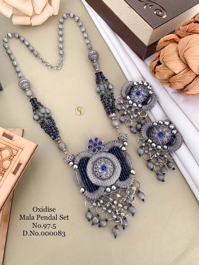 Navaratri Special Oxidise Mala Pendant Set Wholesale Shop In Surat
